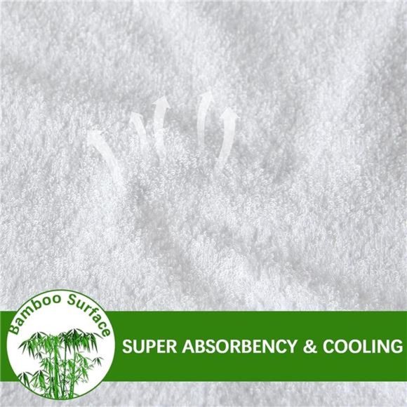 Waterproof Pillow Protector Standard Size 2 Pack 100% Viscose Made from Bamboo - Picture 4 of 6